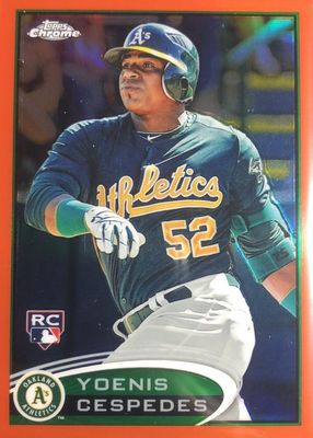 2012 Topps Chrome #180 Orange Refractor (Green Jersey)