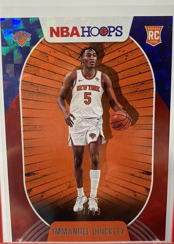 Immanuel Quickley 2020 Hoops #249 Hyper Red /99 Rookie SGC 9.5