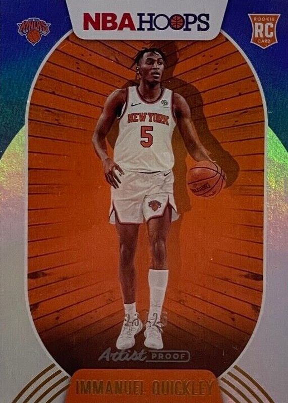 Immanuel Quickley 2020 Hoops #249 Artist Proof /25 Rookie RAW