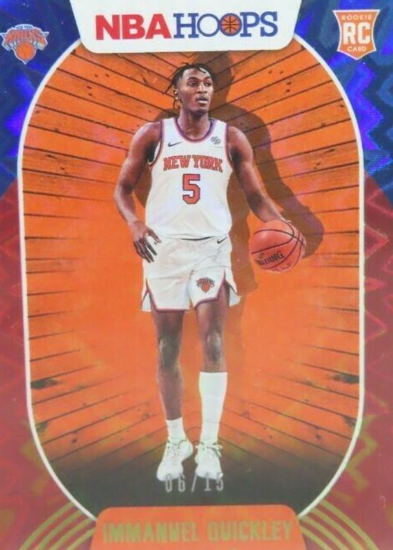 Immanuel Quickley 2020 Hoops #249 Red Explosion /15 Rookie SGC 9.5