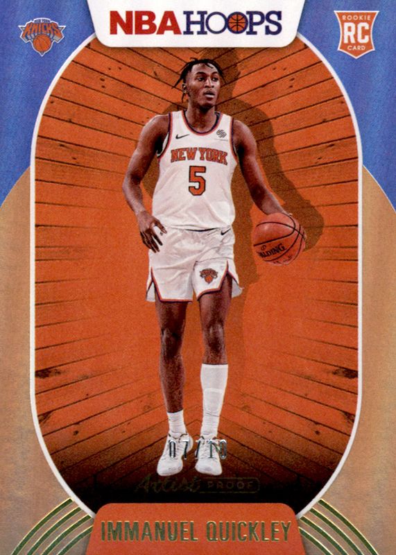 Immanuel Quickley 2020 Hoops #249 Artist Proof Gold /10 Rookie RAW