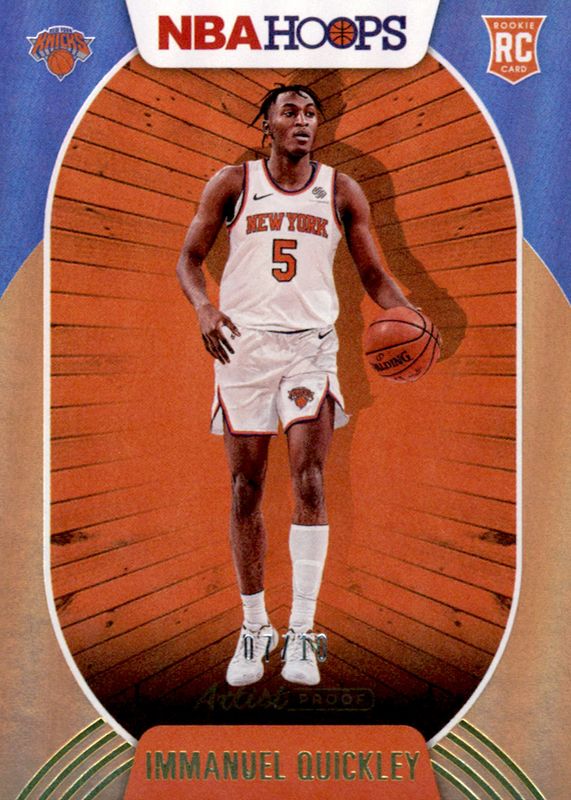 Immanuel Quickley 2020 Hoops #249 Artist Proof Gold /10 Rookie PSA 10