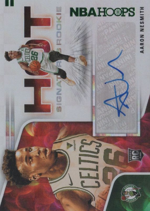 Aaron Nesmith 2020 Hoops #HR-ANM Hot Signatures Rookies - Green RAW