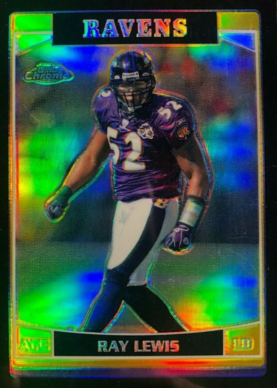 Ray Lewis 2006 Topps Chrome #56 Black Refractor /199 PSA 10