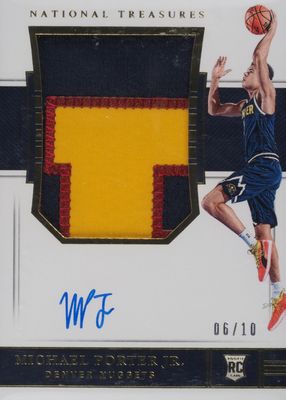 2018 National Treasures #109 Rookie Patch Auto - Gold /10