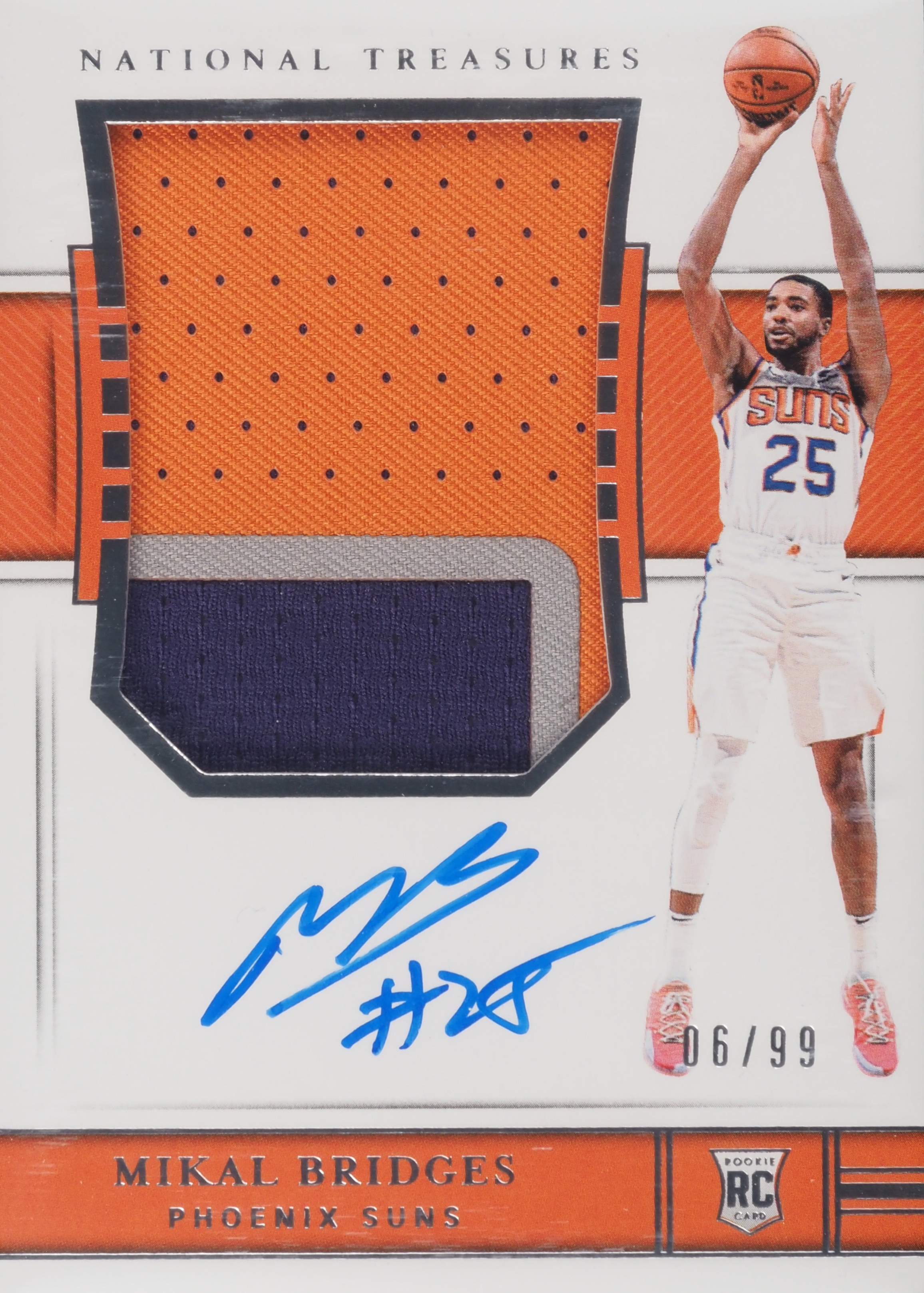 Mikal Bridges 2018 National Treasures #119 Rookie Patch Auto /99 