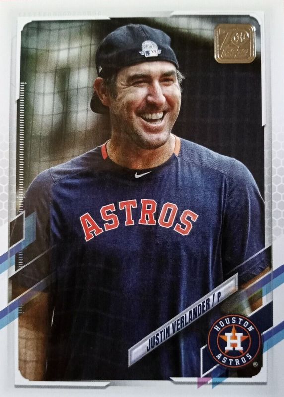 Justin Verlander 2021 Topps #112 SP Variation RAW