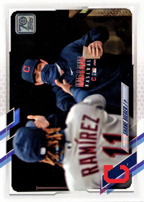 Shane Bieber 2021 Topps #523 SP Variation SGC 10