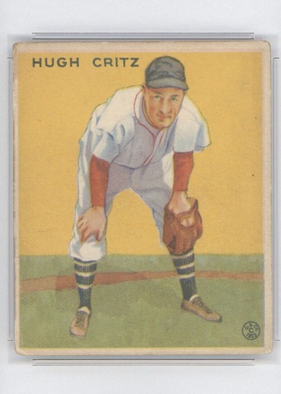 Hugh Critz 1933 Goudey #238 Base Rookie PSA 4