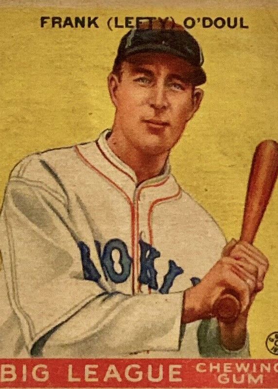 Lefty O'Doul 1933 Goudey #58 Base Rookie PSA 7