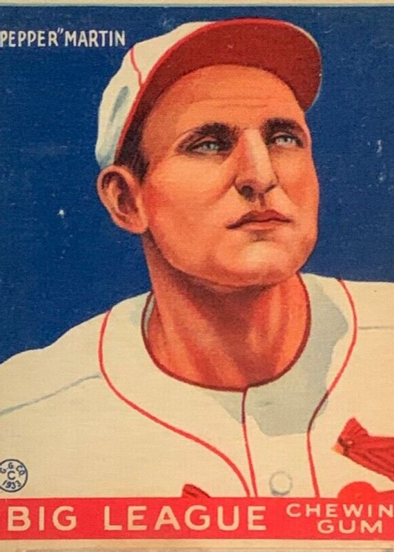 Pepper Martin 1933 Goudey #62 Base Rookie PSA 2