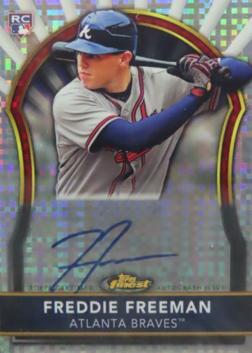 Freddie Freeman 2011 Topps Finest #72 Rookie Auto - X-Fractor /299 