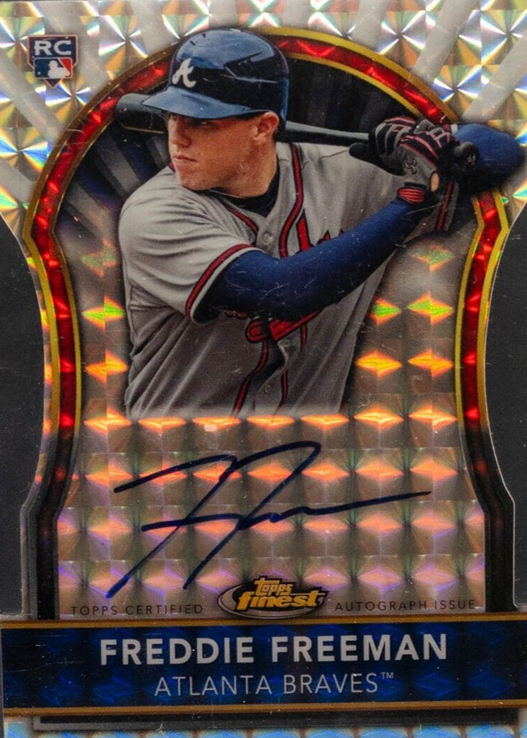 Freddie Freeman 2011 Topps Finest #72 Rookie Auto - Die-Cut Mosaic 