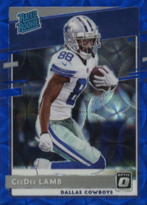 CeeDee Lamb 2020 Optic #156 Blue Scope Rookie SGC 10