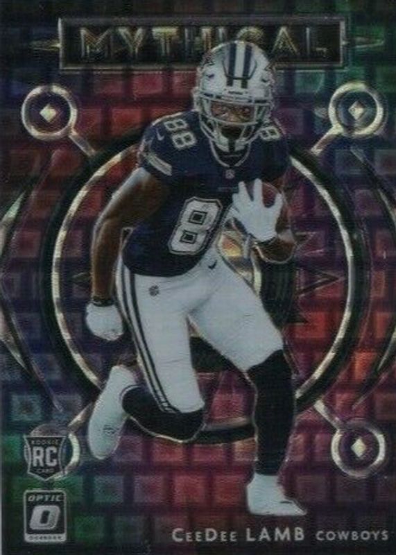 CeeDee Lamb 2020 Optic #17 Mythical - Black Pandora /25 Rookie PSA 10