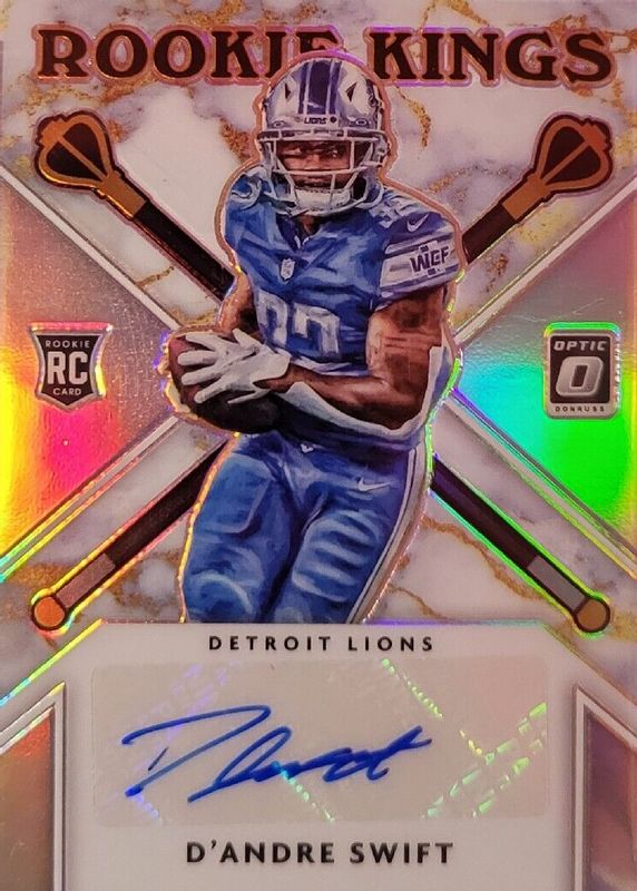 D'Andre Swift 2020 Optic #RKA-DS Rookie Kings Autographs (/49) Rookie SGC 10