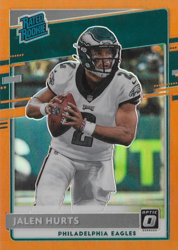 Jalen Hurts 2020 Optic #164 Orange /199 Rookie SGC 9.5