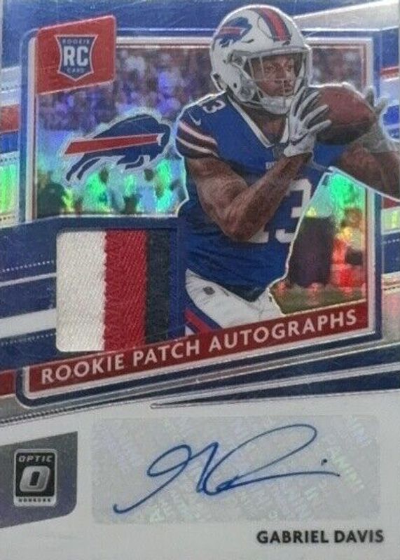 Gabriel Davis 2020 Optic #RPA-GD Rookie Patch Auto /25 RAW