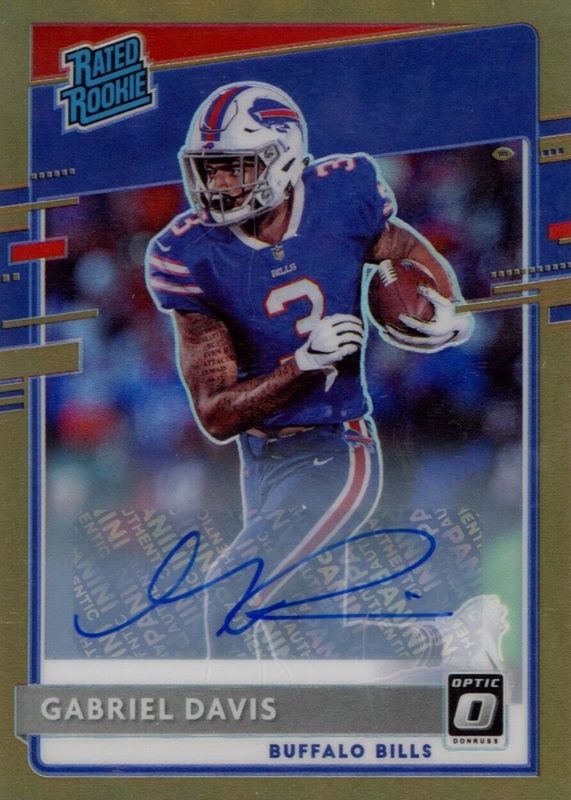 Gabriel Davis 2020 Optic #187 Rated Rookie Autographs - Bronze Rookie SGC 10