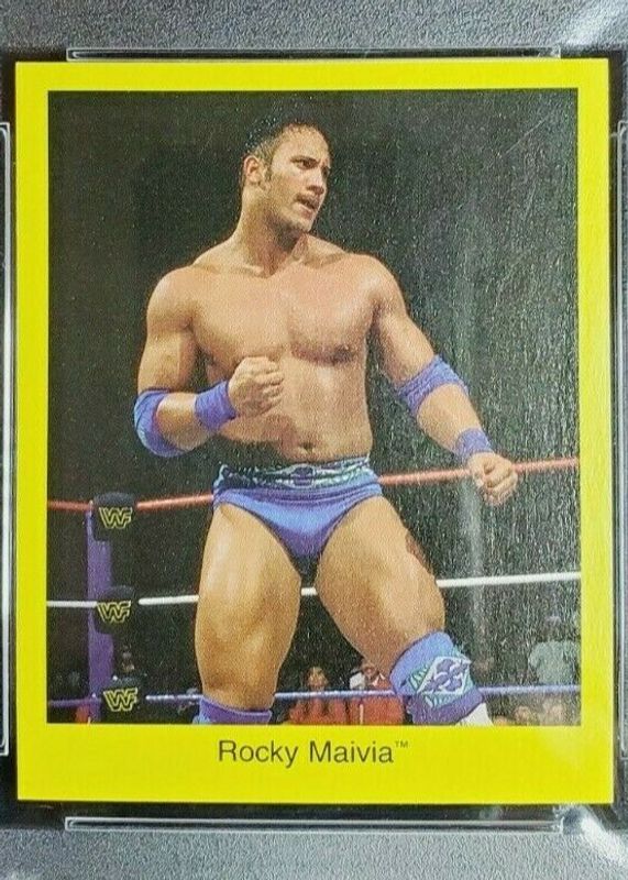 The Rock 1997 Cardinal WWF Trivia Series Rookie SGC 7.5