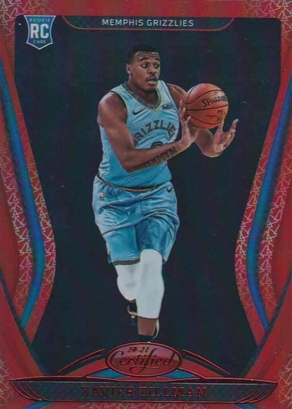 Xavier Tillman 2020 Certified #166 Mirror Red Rookie RAW