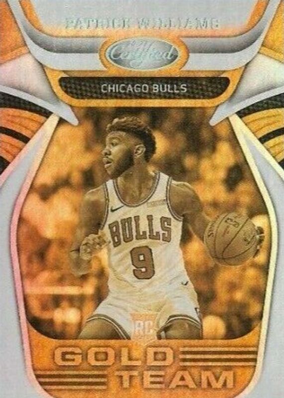 Patrick Williams 2020 Certified #4 Gold Team Rookies RAW