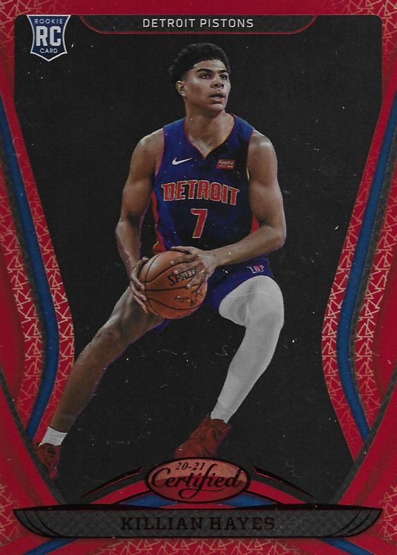Killian Hayes 2020 Certified #194 Mirror Red Rookie RAW