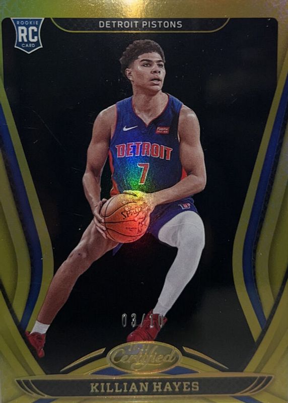 Killian Hayes 2020 Certified #194 Mirror Gold /10 Rookie RAW