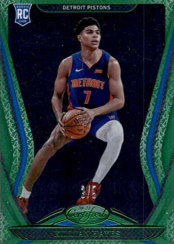 Killian Hayes 2020 Certified #194 Mirror Green /5 Rookie RAW