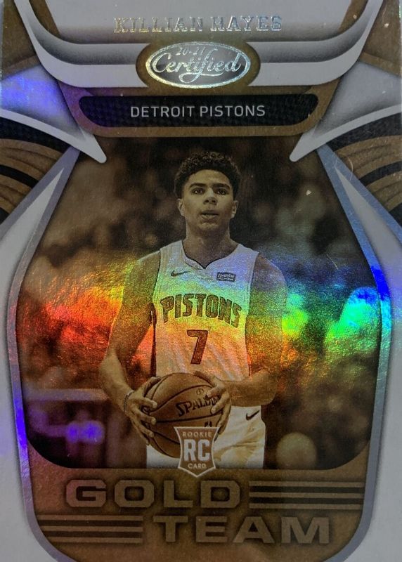 Killian Hayes 2020 Certified #7 Gold Team Rookies RAW