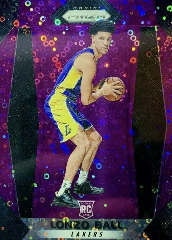 Lonzo Ball 2017 Prizm #289 Fast Break Purple /75 Rookie SGC 9