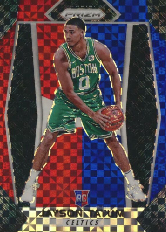 Jayson Tatum 2017 Prizm #16 Red White Blue Rookie PSA 10