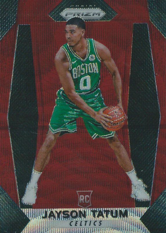 Jayson Tatum 2017 Prizm #16 Ruby Wave Rookie PSA 9