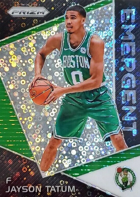 Jayson Tatum 2017 Prizm #EM-JAY Emergent - Fast Break Rookie PSA 10