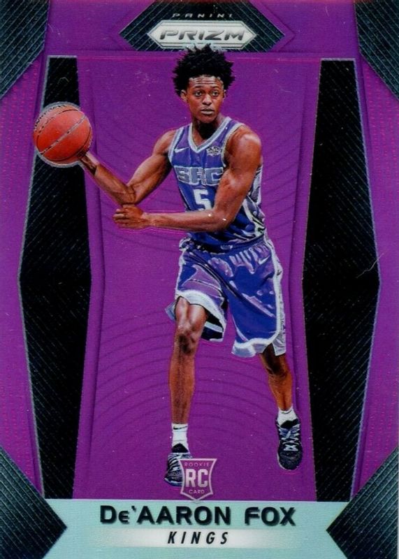 De'Aaron Fox 2017 Prizm #24 Purple /75 Rookie SGC 9