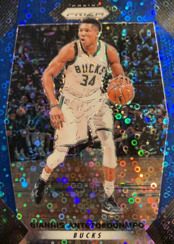 Giannis Antetokounmpo 2017 Prizm #182 Fast Break Blue /175 BGS 9