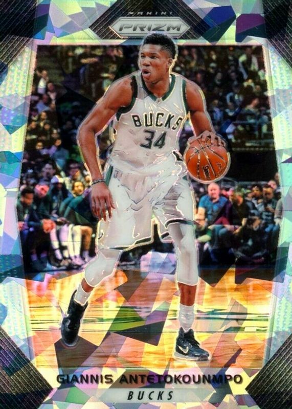 Giannis Antetokounmpo 2017 Prizm #182 Blue Ice /99 RAW