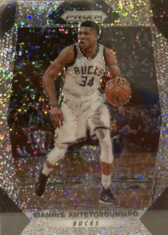 Giannis Antetokounmpo 2017 Prizm #182 White Sparkle /(SSP) PSA 10