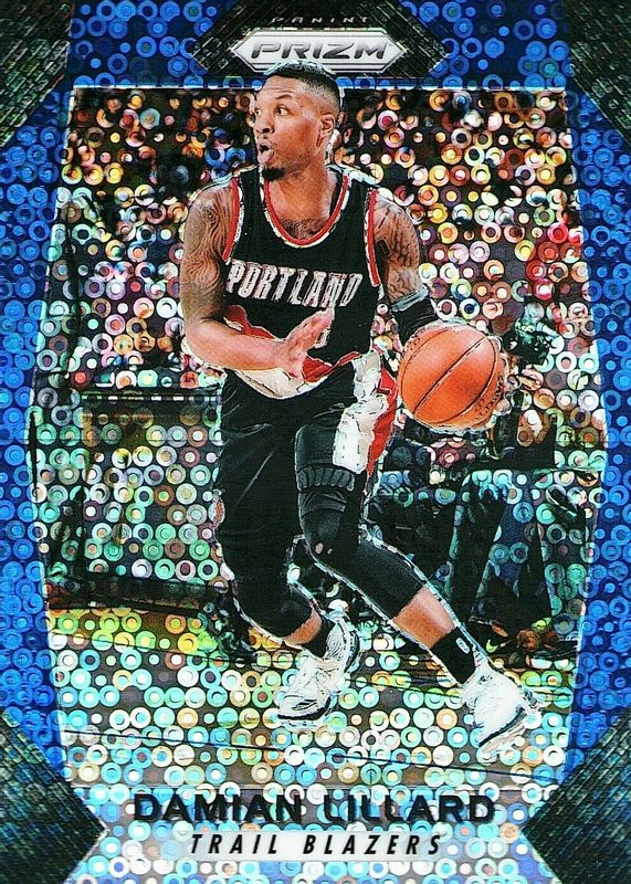 Damian Lillard 2017 Prizm #141 Fast Break Blue /175 RAW
