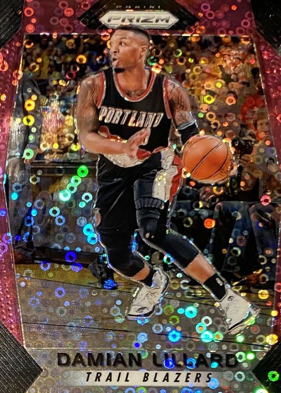 Damian Lillard 2017 Prizm #141 Fast Break Pink /50 RAW