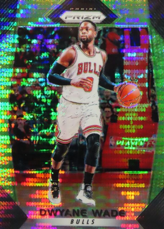Dwyane Wade 2017 Prizm #241 Green Pulsar /25 RAW