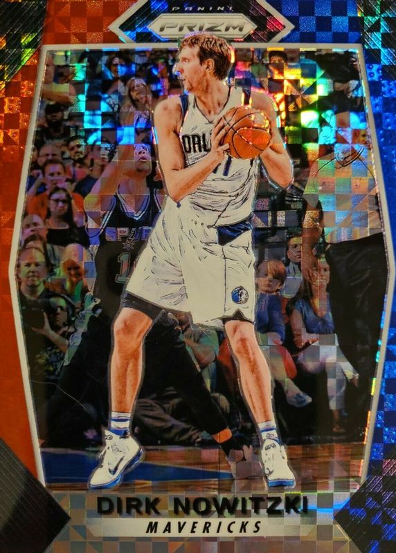 Dirk Nowitzki 2017 Prizm #91 Red White Blue PSA 10