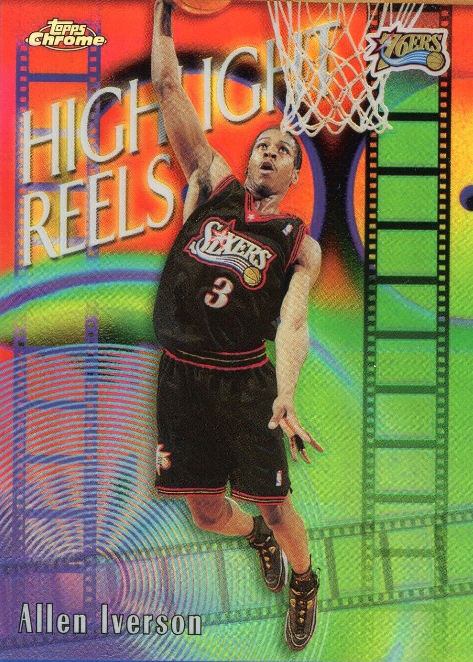 Allen Iverson 1999 Topps Chrome #HR6 Highlight Reels - Refractor 