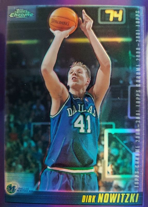 Dirk Nowitzki 2000 Topps Chrome #13 Refractor BGS 8