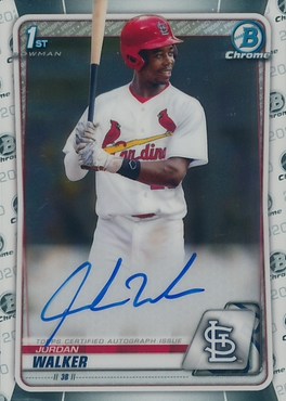 Jordan Walker 2020 Bowman Draft #CDA-JW Chrome DP Auto (1st) PSA 