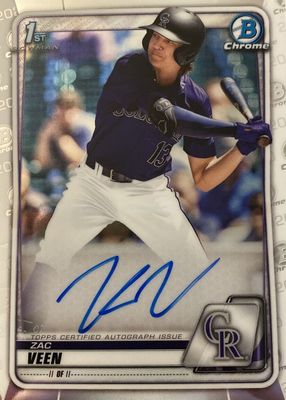 2020 Bowman Draft #CDA-ZV Chrome DP Auto (1st)