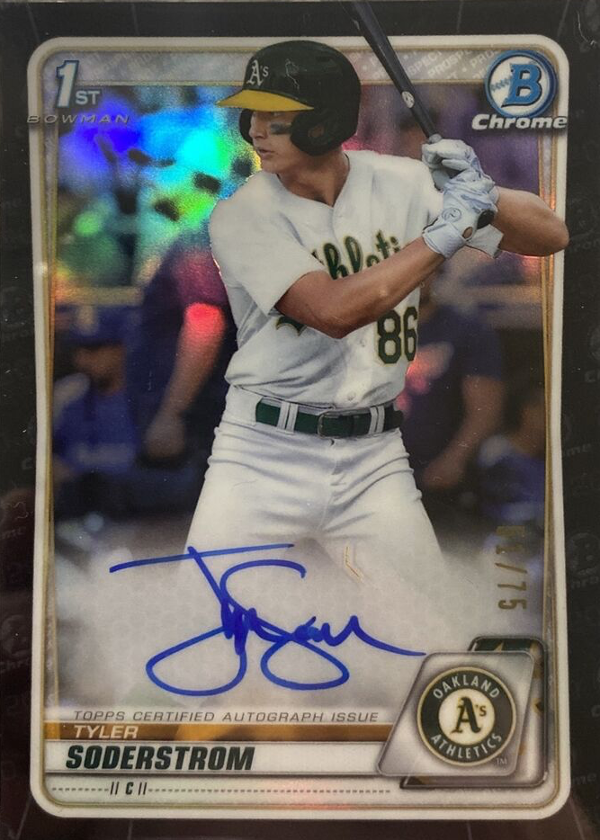Tyler Soderstrom 2020 Bowman Draft #CDA-TS Chrome DP Auto - Purple 