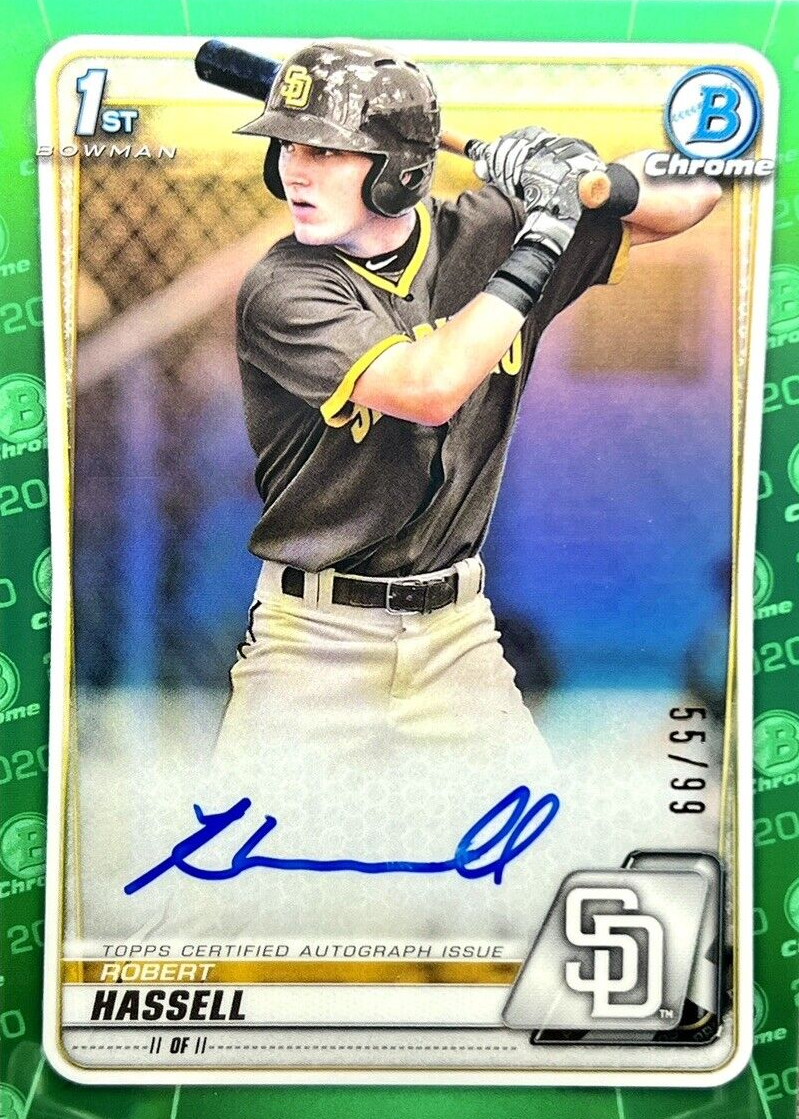 その他 2020 bowman  sapphire robert hassell One 2020 Bowman Chrome Sapphire Robert Hassell RC | eBay