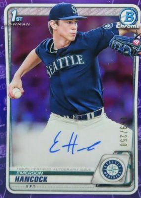 2020 Bowman Draft #CDA-EHA Chrome DP Auto - Purple Refractor /250 (1st)