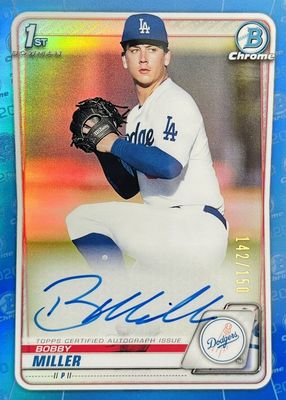 2021 Bowman Chrome Prospects #BCP-75 Bobby Miller Rookie Card – PSA MINT 9  on Goldin Auctions